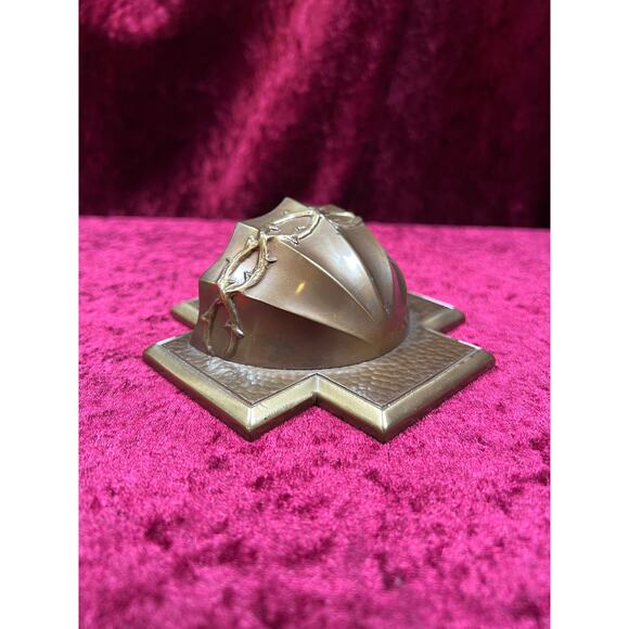 Vintage Religio Wall Decor Metal Holy Water Font Crown Of Thorns West Germany - Picture 8 of 13